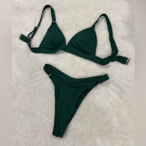 Cheeky green bikini set